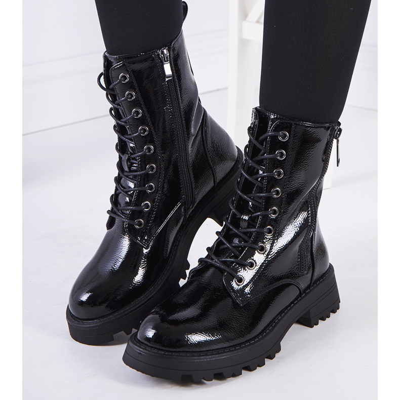 Black Worcester eco-leather trappers 1