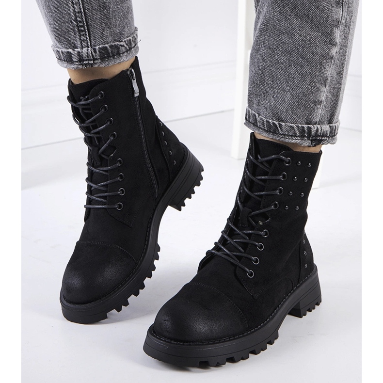 Black eco-suede boots from Polperro 1