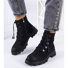 Black eco-suede Cesterfield boots 1 Black eco-suede Cesterfield boots 1