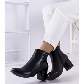 Black boots on the post of eco-leather Durnatel 1