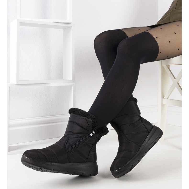 Black quilted boots from Blibrey 1