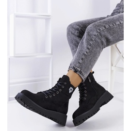 Black eco-suede Uzeir boots 1