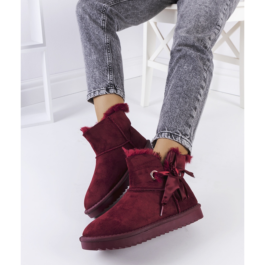 Maroon snow boots sales