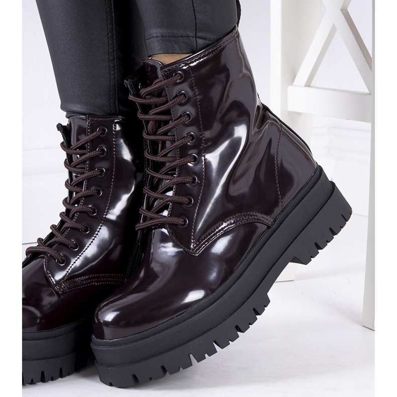 Maroon lacquered Prince boots 1