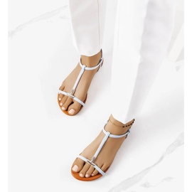 Blue flat sandals from Tamira 1