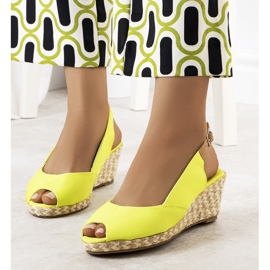 Green Gonca wedge sandals 1