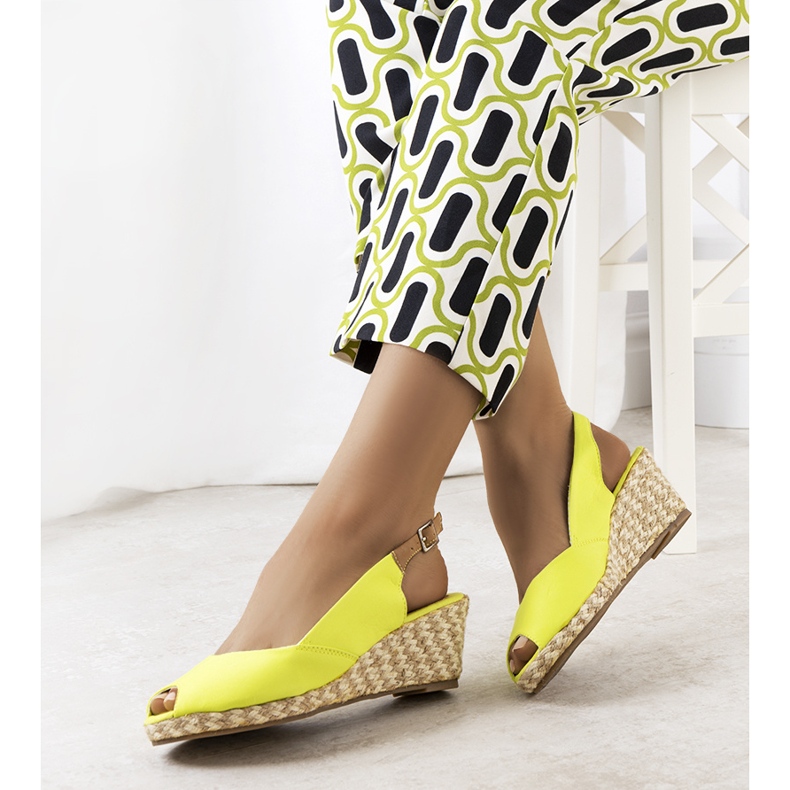 Green Gonca wedge sandals 2