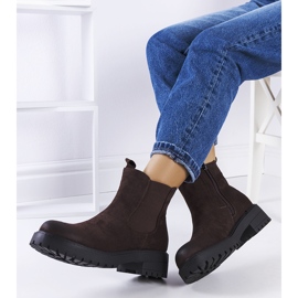 Brown eco-suede boots from Ecrin 1