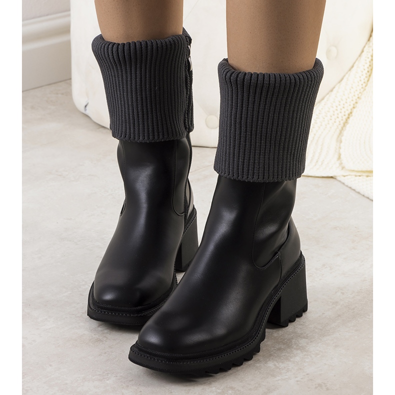 Black high-heeled boots from Lalita 1