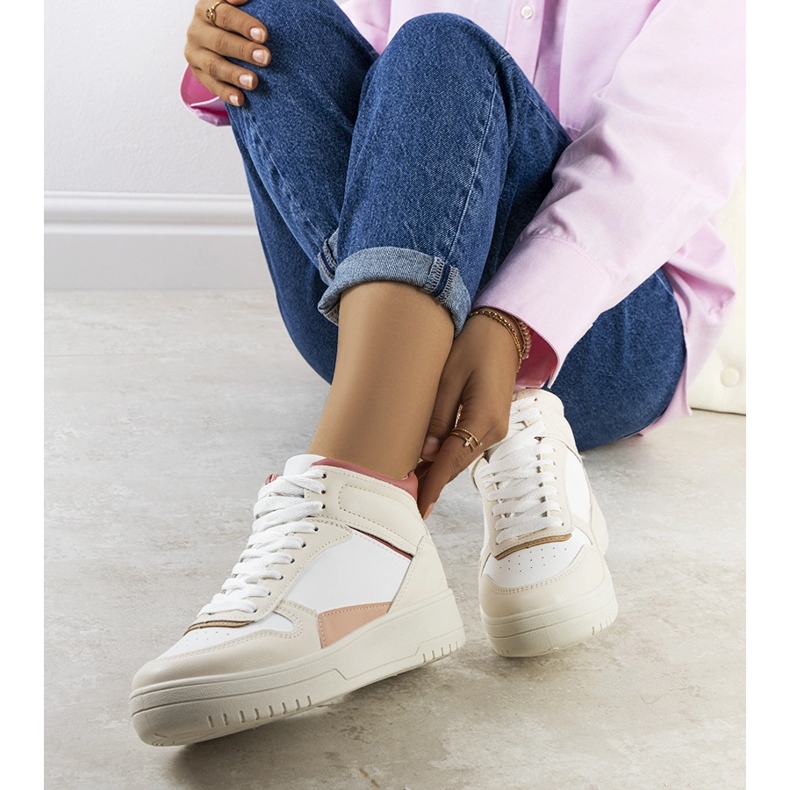 Cream sneakers for the Adite ankle beige 1