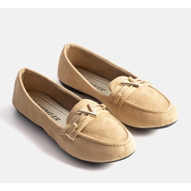 Beige women's Gimen loafers 1