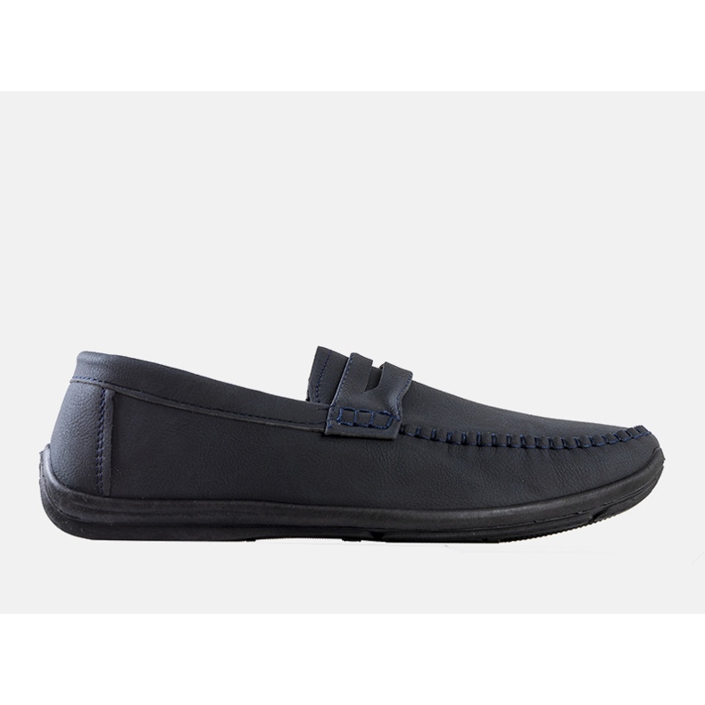 BM Pearse navy blue men's loafers 1