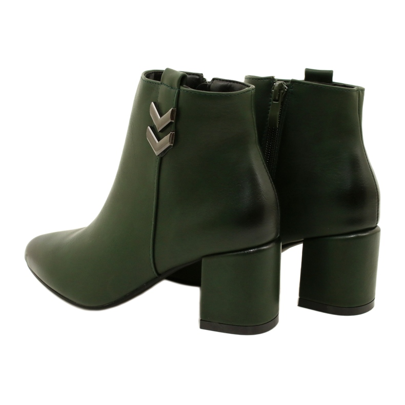 M.Daszyński Insulated green zipper boots 3
