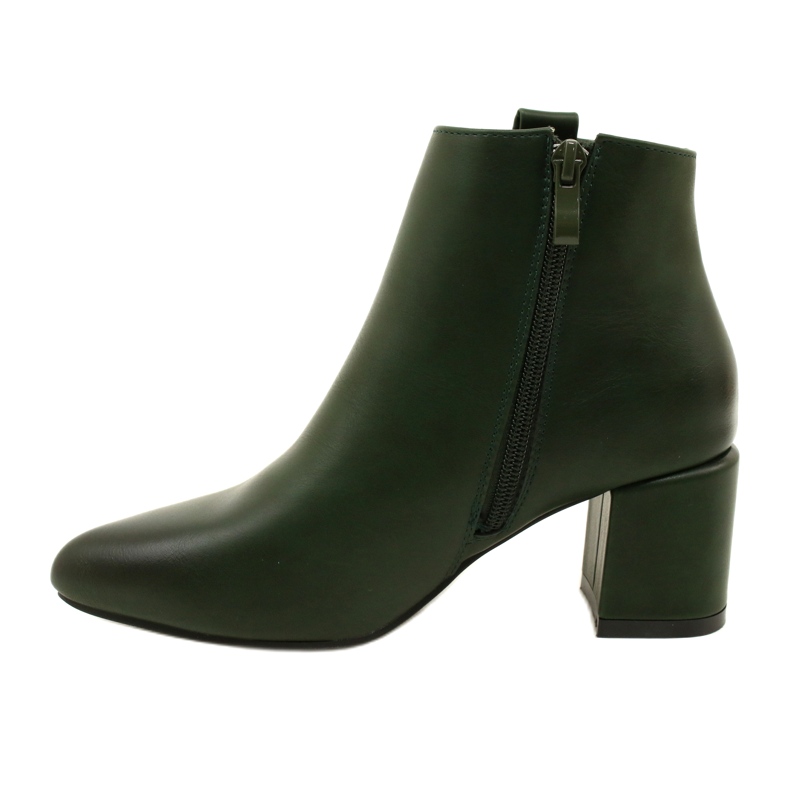 M.Daszyński Insulated green zipper boots 1