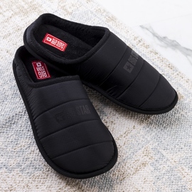 Big Star Black men's insulated slippers KK174361 1 Big Star Black men's insulated slippers KK174361 1