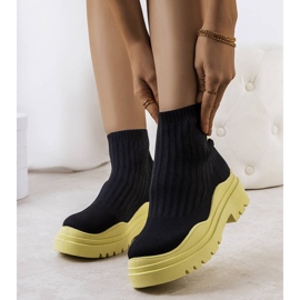 Black and yellow high sneakers from Marks 1