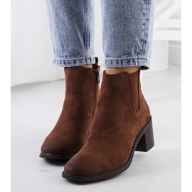 Luiza brown high-heeled boots 1