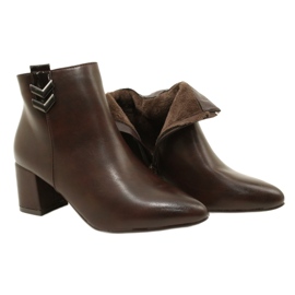 M.Daszyński Women's boots for a brown insulated slider 4 M.Daszyński Women's boots for a brown insulated slider 4