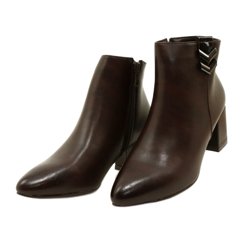 M.Daszyński Women's boots for a brown insulated slider 2 M.Daszyński Women's boots for a brown insulated slider 2