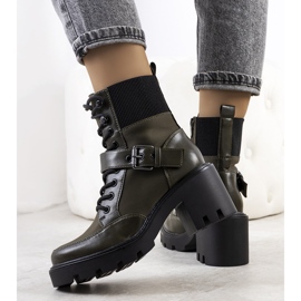 PA1 Green Messina high-heeled shoes 1