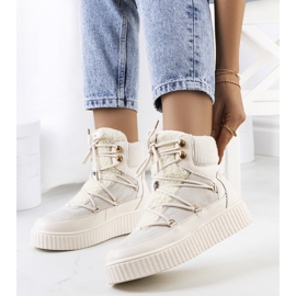 PA1 Ladies' beige snow boots from Laursen ecru 2