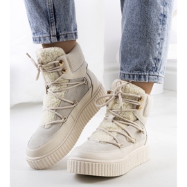 PA1 Ladies' beige snow boots from Laursen ecru 1