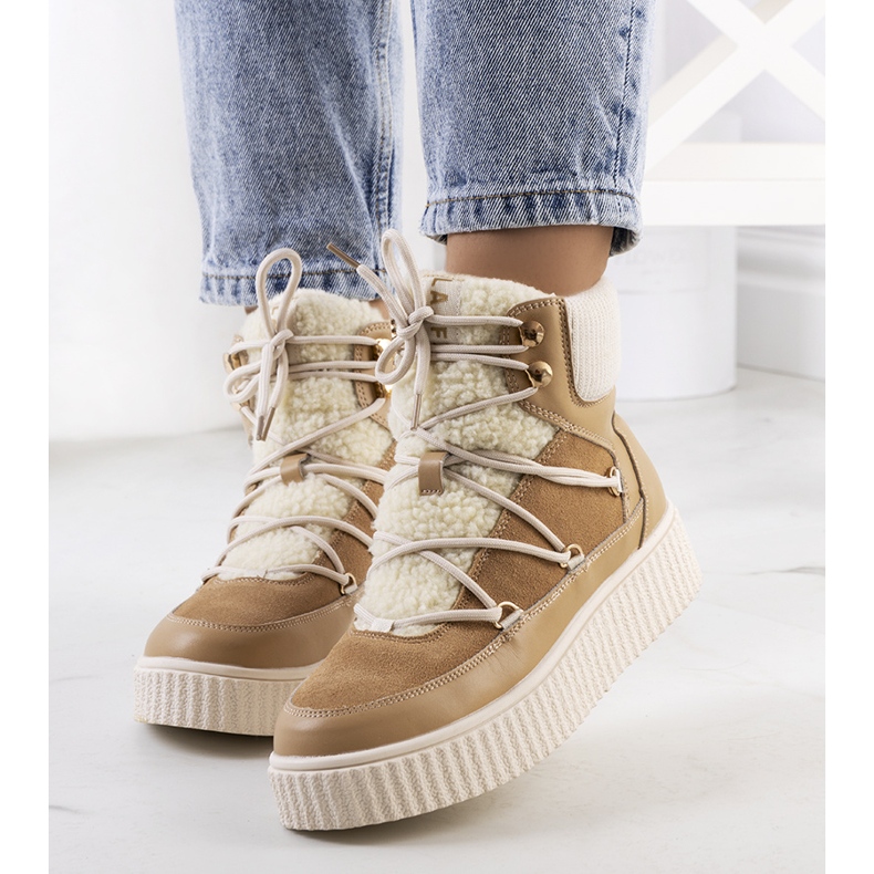 PA1 Ladies' brown snow boots from Laursen beige ecru 1