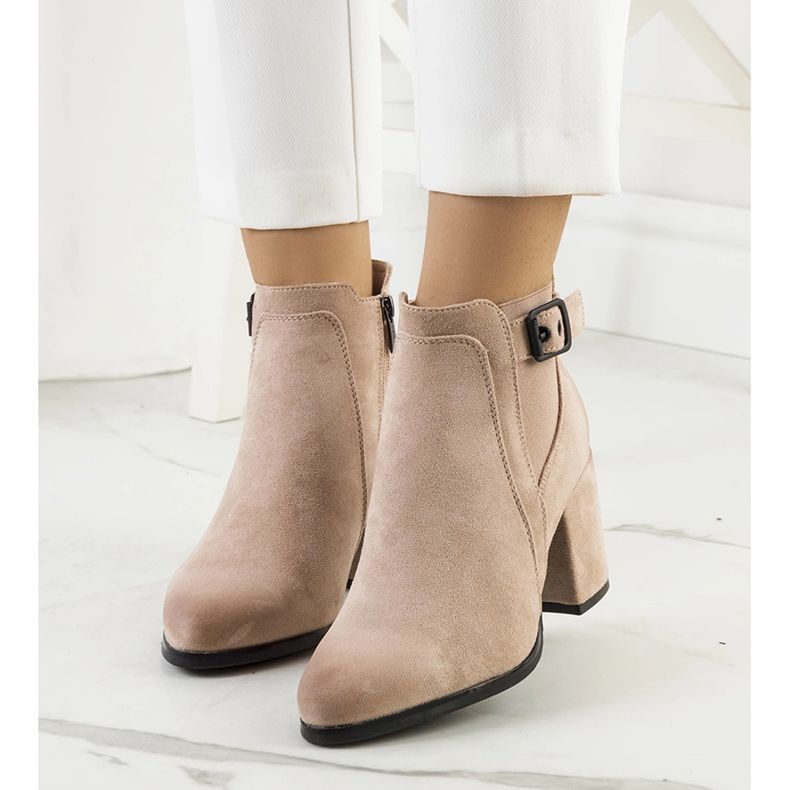 Beige ankle boots 1
