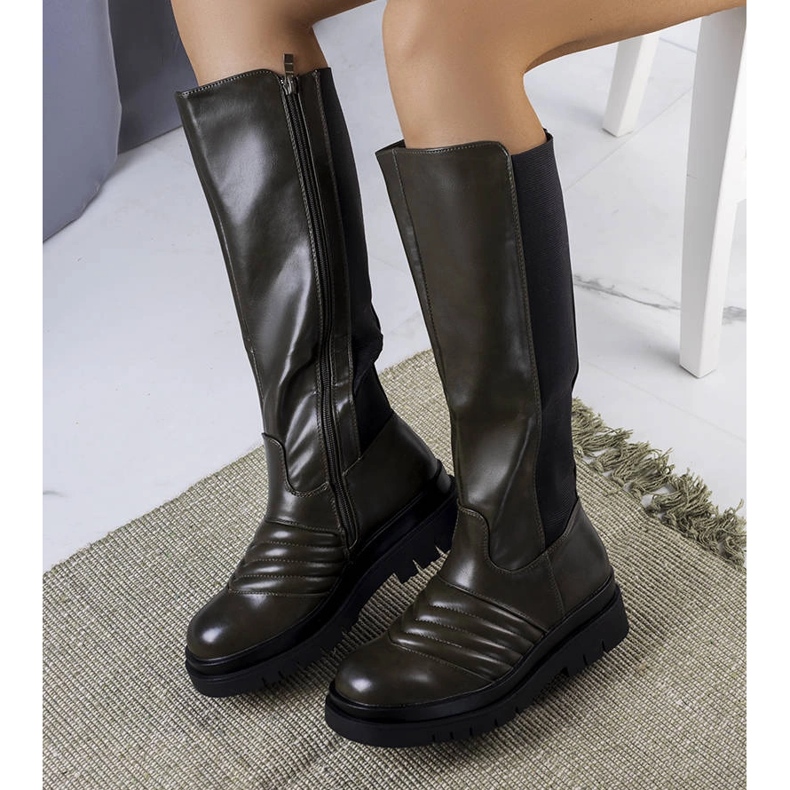 Green Calliope boots 1 Green Calliope boots 1