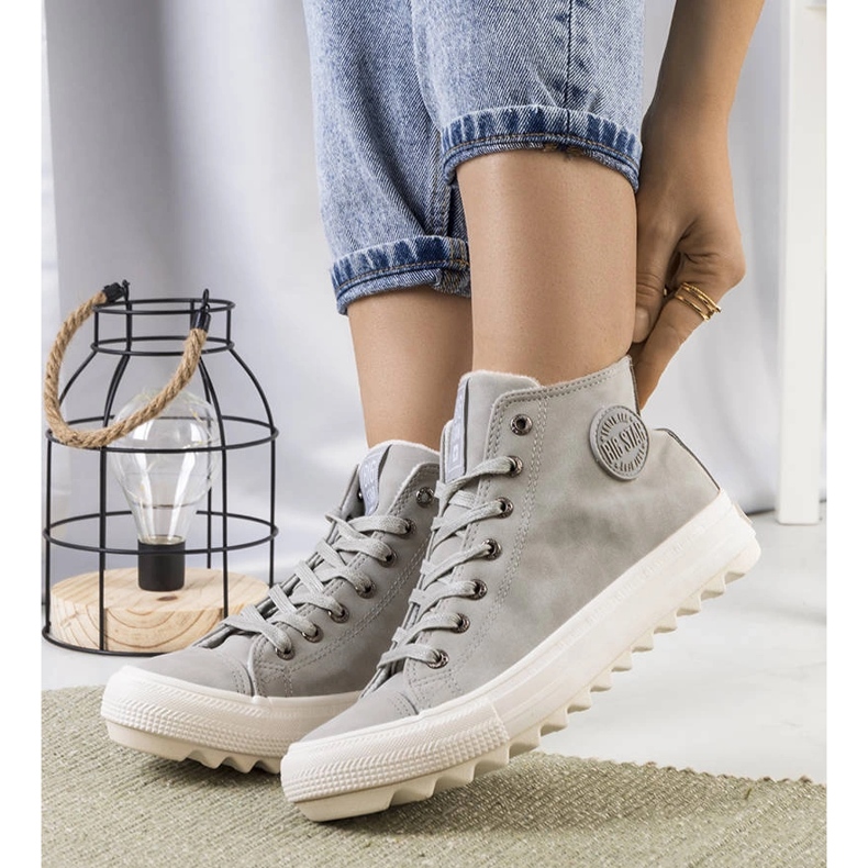 Gray insulated sneakers Big Star EE274114 grey 1