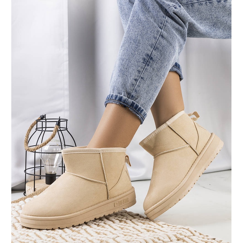 Women's beige snow boots Big Star KK274290 1