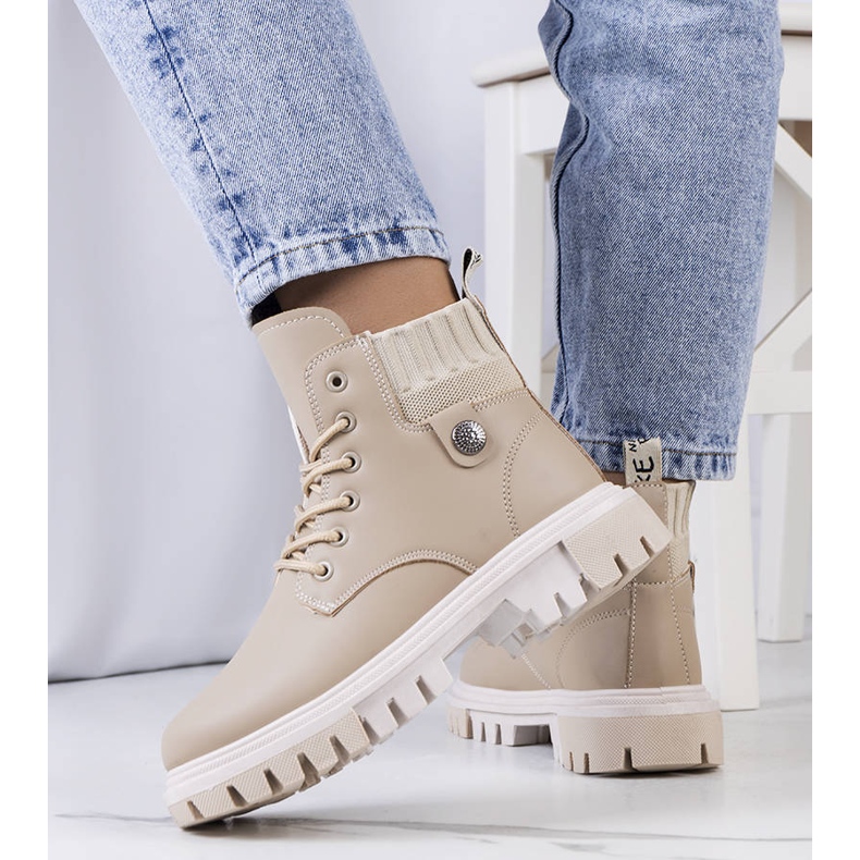 PA1 Beige women's boots from Odell 1