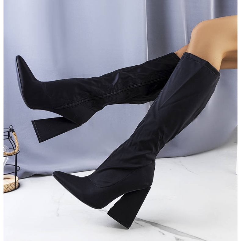 Black high-heeled boots from Nerina 1