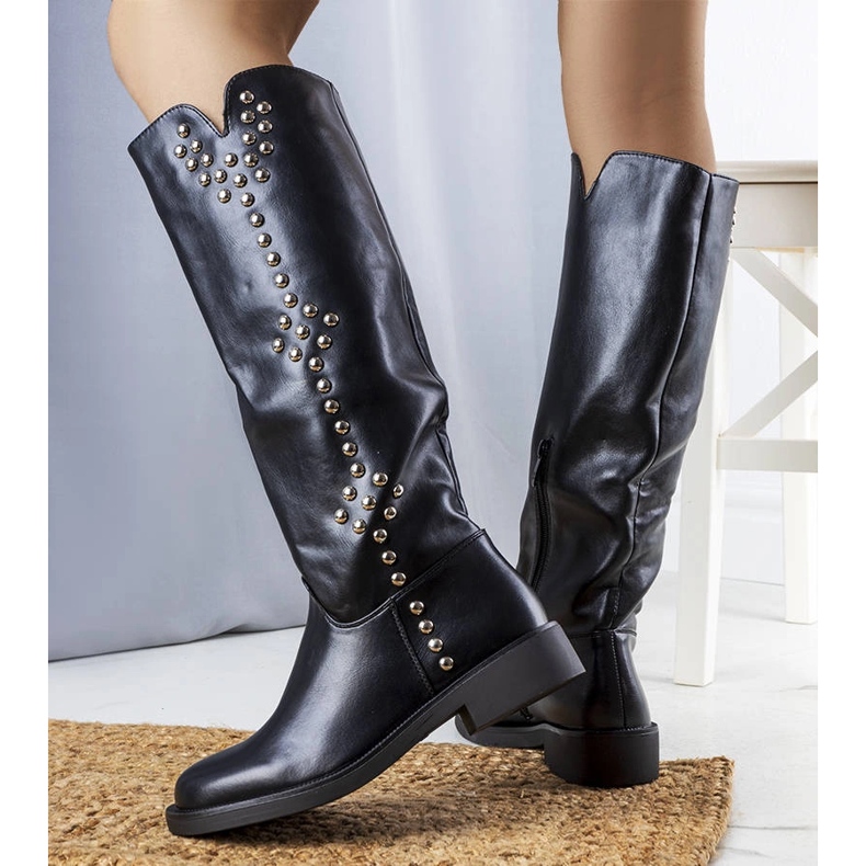 Black studded boots from Danilo 1