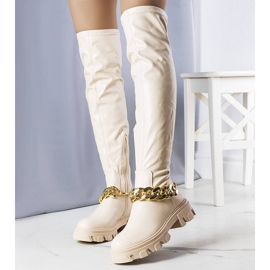 Beige high-soled boots from Zarate 1