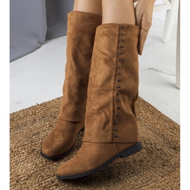 Brown wedge boots from Balbin 1