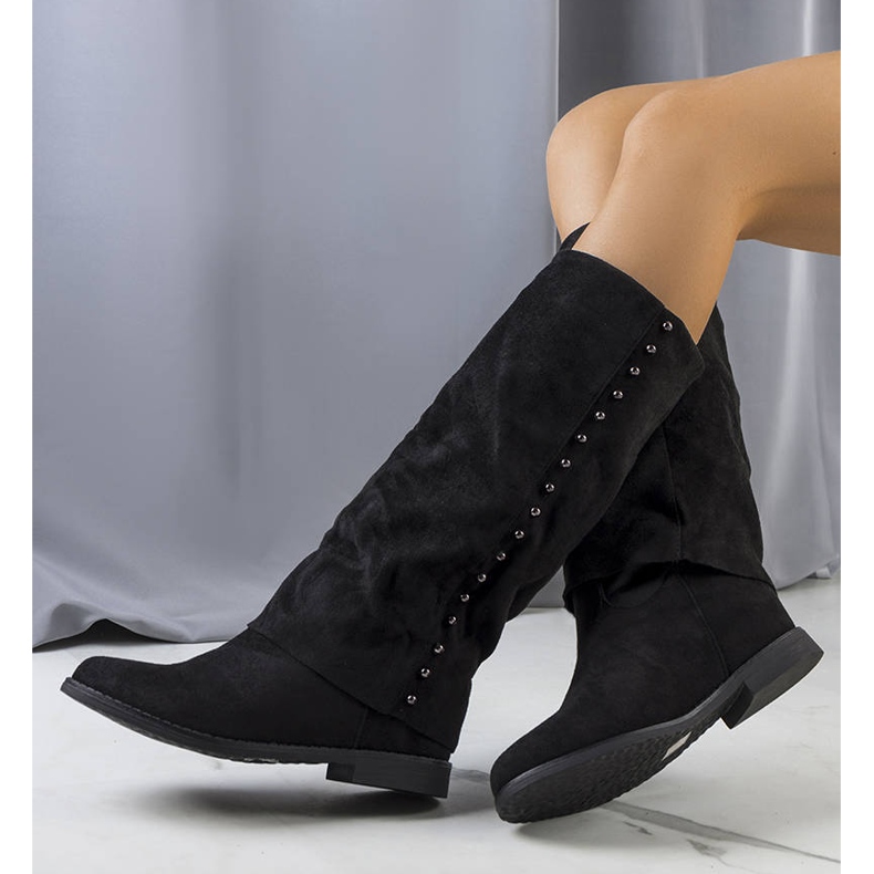 PA1 Black wedge boots from Balbin 1