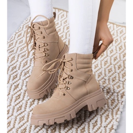Beige boots on a chunky Lyric sole 1 Beige boots on a chunky Lyric sole 1