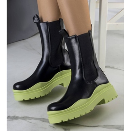 BM Black boots on a green Jadiel sole 1