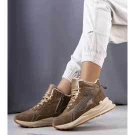 Brown insulated sneakers from Tasma 1