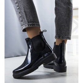 Black Kemi rain boots 1