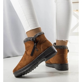 Camel insulated snow boots with Wren fur brown 1