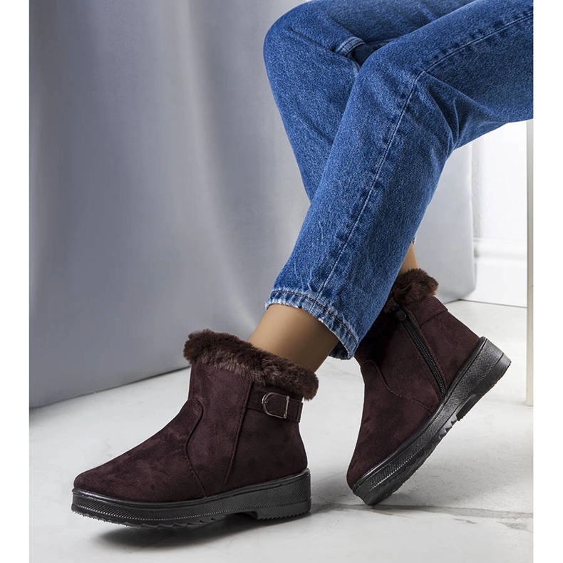 Julius brown, insulated snow boots with fur 1