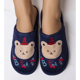 Bear navy blue soft slippers 1 Bear navy blue soft slippers 1