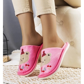 Dark pink soft Bear slippers 1 Dark pink soft Bear slippers 1