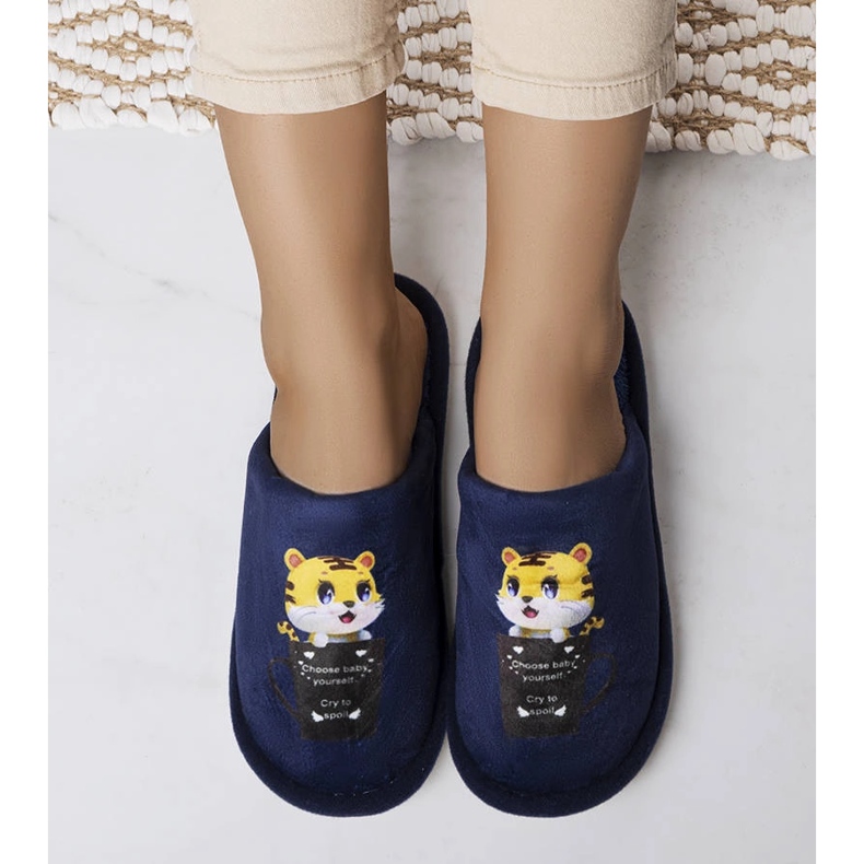 Navy blue Catcup slippers 1