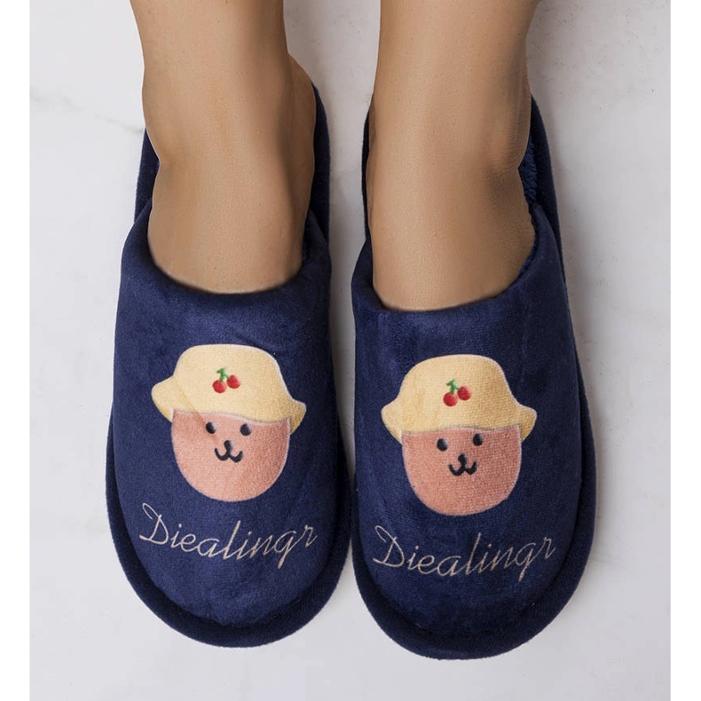 Dark blue soft slippers from Diealings 1