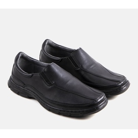 Men's black slip-on shoes from Kalin 1