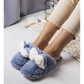 PA1 Rabit blue soft slippers 1