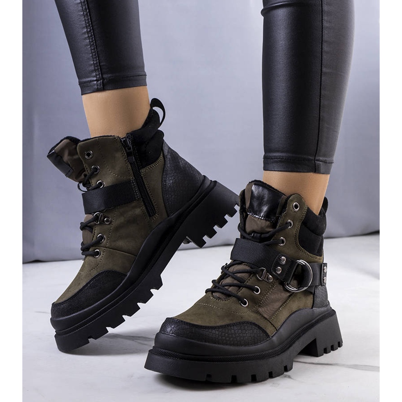 PA1 Green insulated boots from Zakira black 1